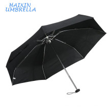 Cheap Pocket Size Euro-Market Logo Promotional Gift Black 5 Foldable Ultra Mini Aluminium Fashion Umbrella Women Umbrellars